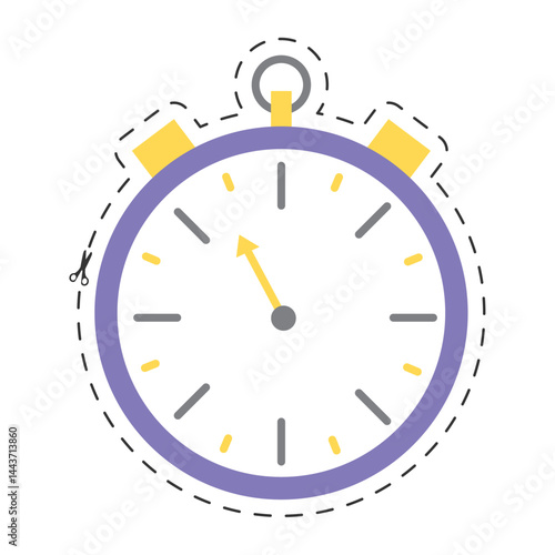 Stopwatch timer icon. Vector