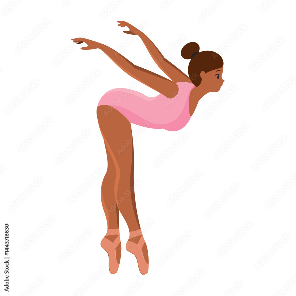 Graceful ballerina dancing. Vector Graceful ballerina dancing. Vector