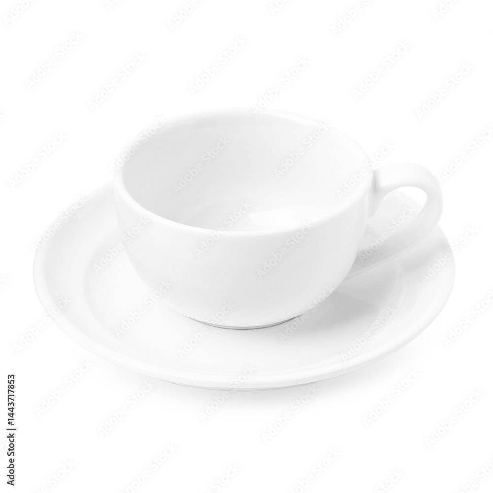 Coffee cup and saucer isolated on white Coffee cup and saucer isolated on white