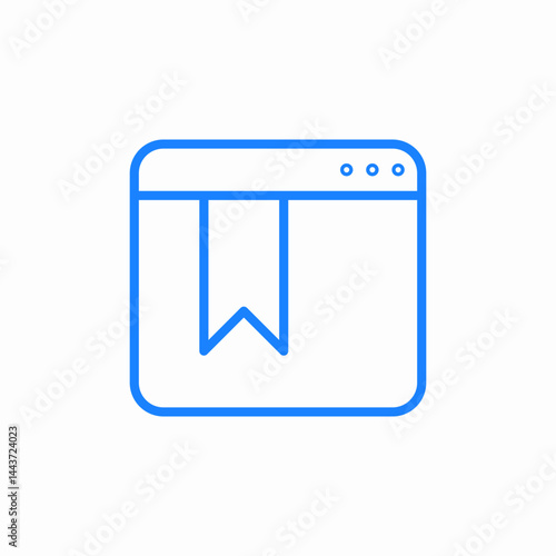 bookmark page icon sign vector