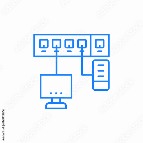 client-server architecture icon sign vector