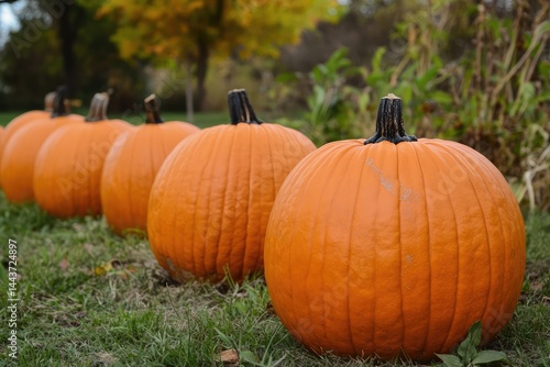 Pumpkins. AI generated illustration.