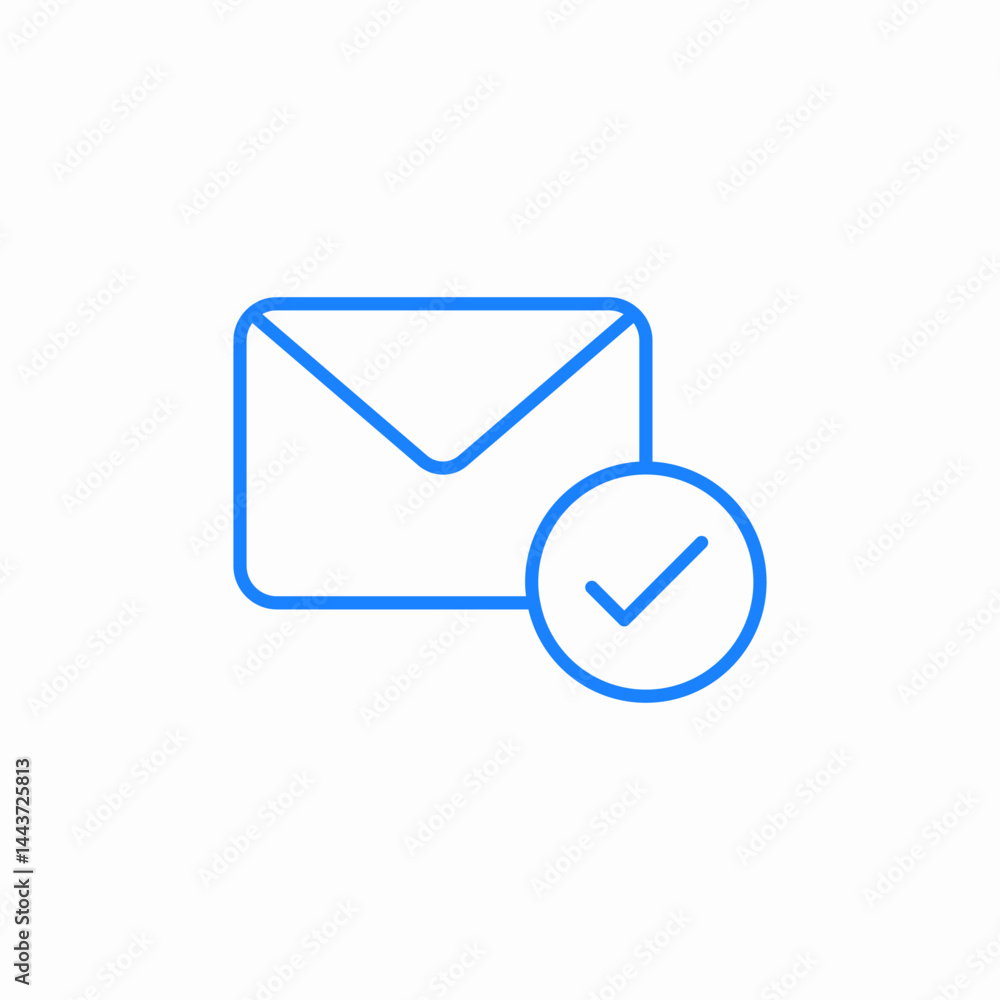 confirmed email icon sign vector