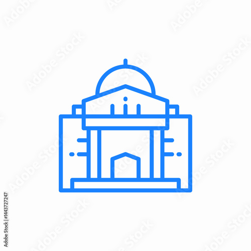 domed building icon sign vector