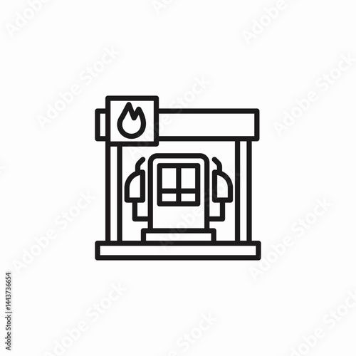 gas station fuel icon sign vector