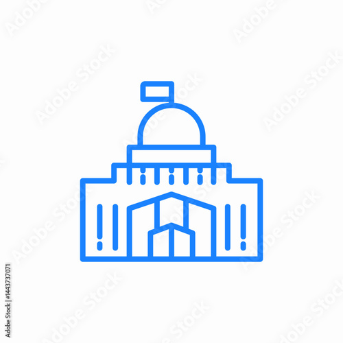 government building icon sign vector