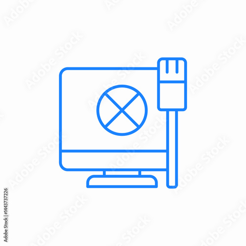 hardware failure icon sign vector