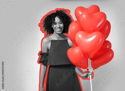 Happy African-American woma...