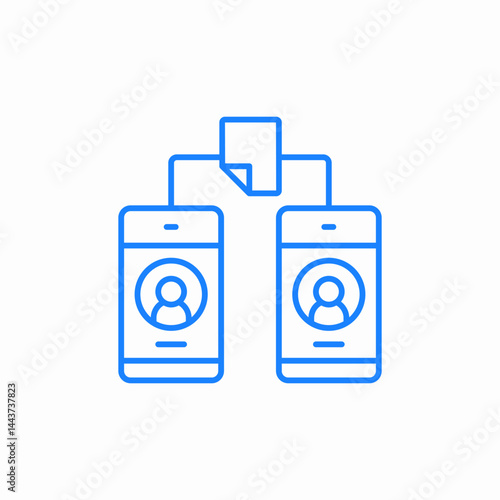 mobile data sharing icon sign vector