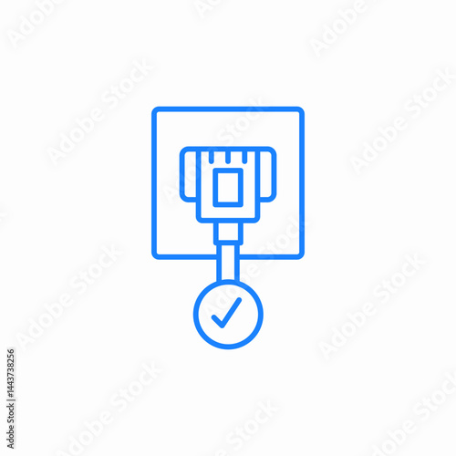 network cable icon sign vector