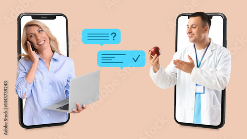 Young male doctor with appl...