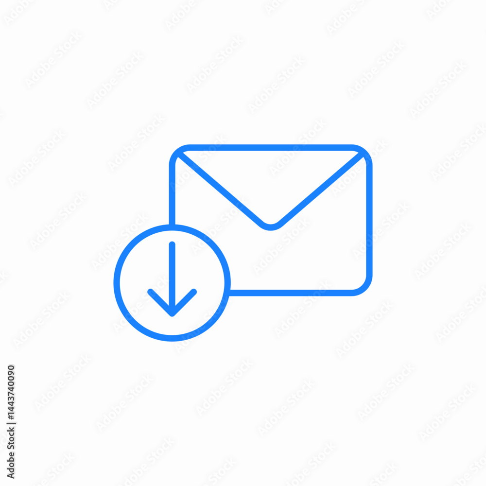 receive email icon sign vector receive email icon sign vector