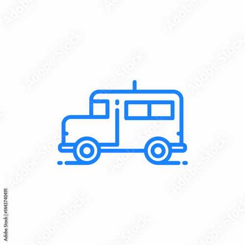 school bus icon sign vector