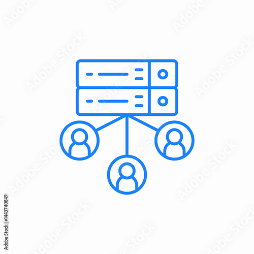 server management icon sign vector