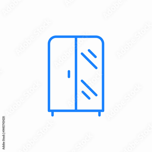 wardrobe closet icon sign vector