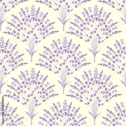 Watercolor lavender flowers...