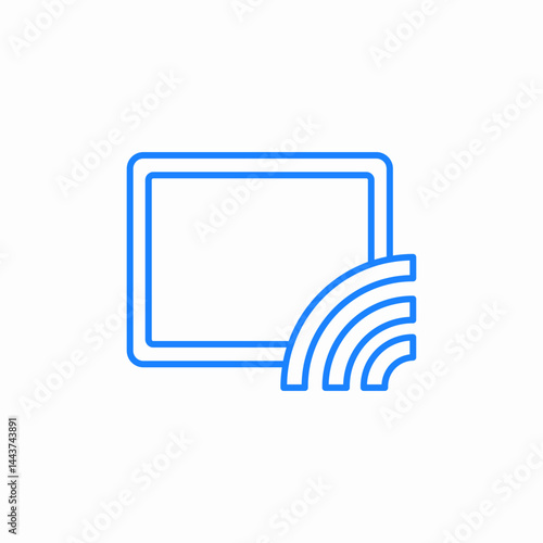 wireless display icon sign vector