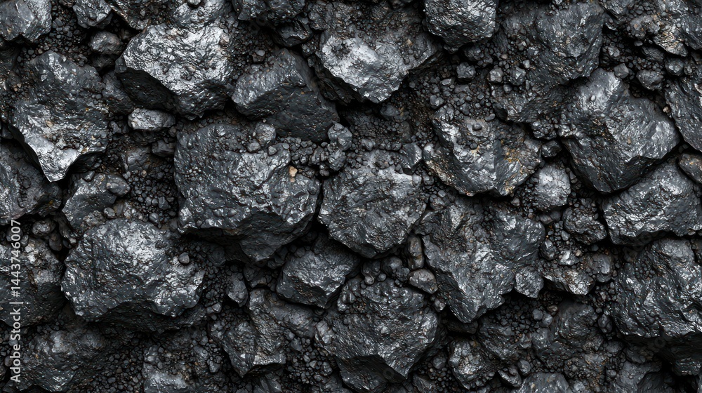Chunks of dark, shiny coal with a coarse texture Chunks of dark, shiny coal with a coarse texture
