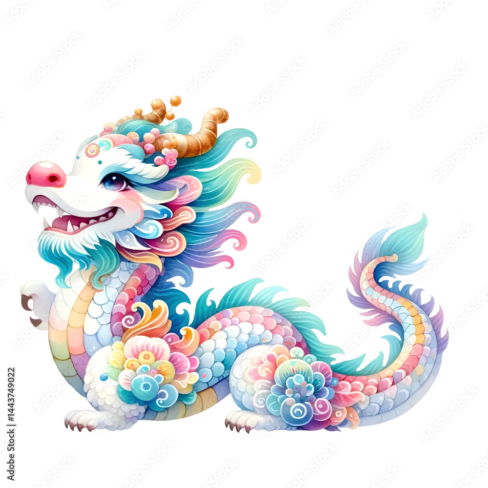 Fototapeta premium chinese dragon isolated on transparent background