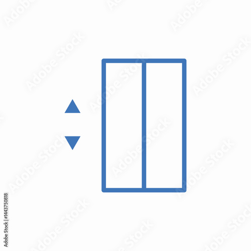 elevator with arrows icon sign vector