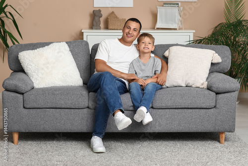 Happy father with his littl...