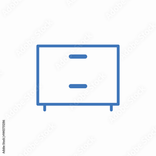 filing cabinet storage icon sign vector