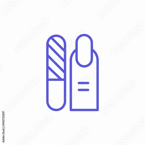 nail file manicure icon sign vector