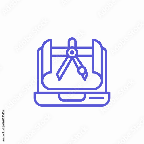 online design tool icon sign vector