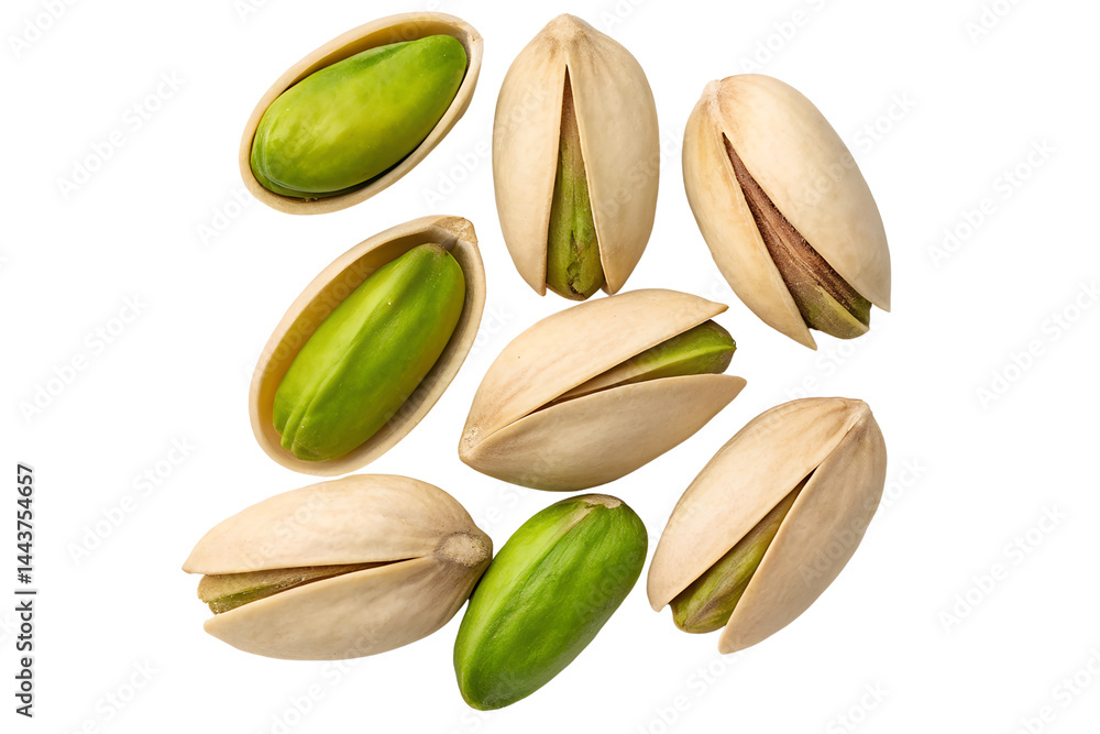pistachio nuts in their shells on a transparent background pistachio nuts in their shells on a transparent background