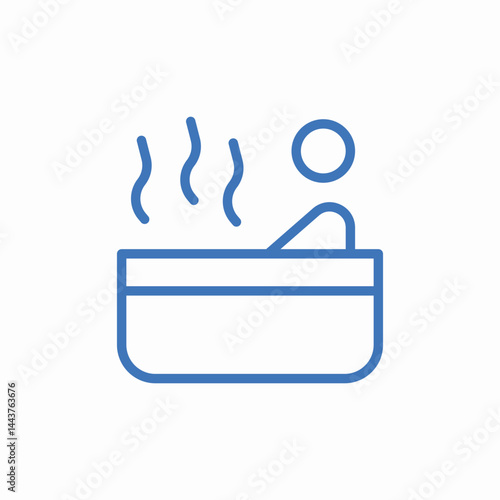 hot tub relaxation icon sign vector