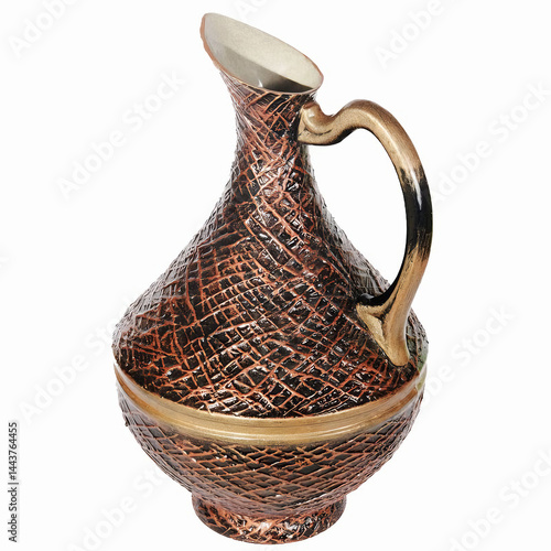 clay vase or pot isolated on white or transparent png
