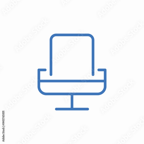 office desk chair icon sign vector