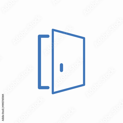 open door entrance icon sign vector