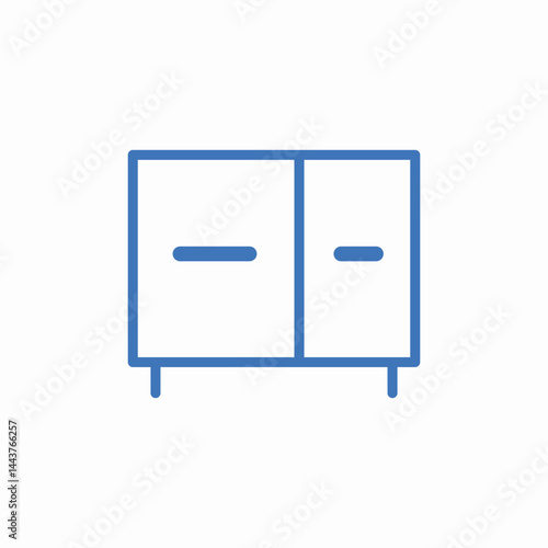 storage furniture cabinet icon sign vector