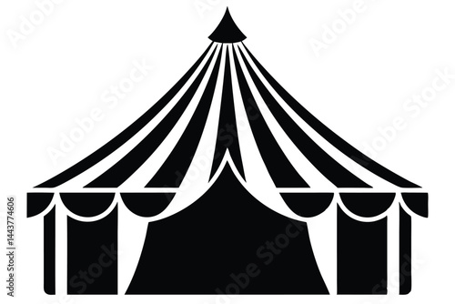 summer fair tent vector icon