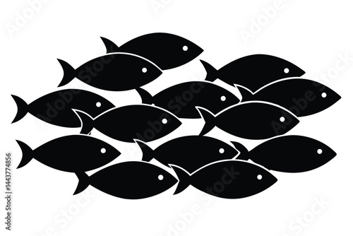 school of fish vector icon