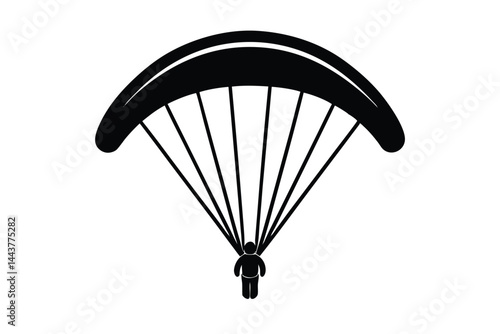 paraglider vector icon