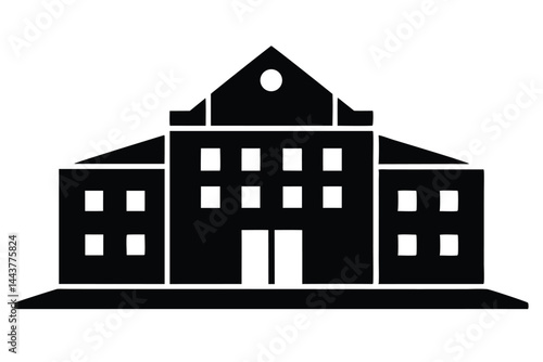 hostel building vector icon