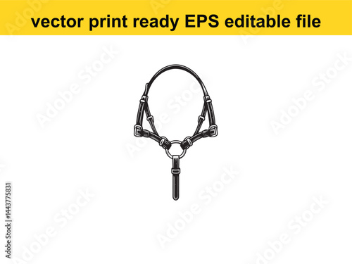 Horse bridle vector for horse