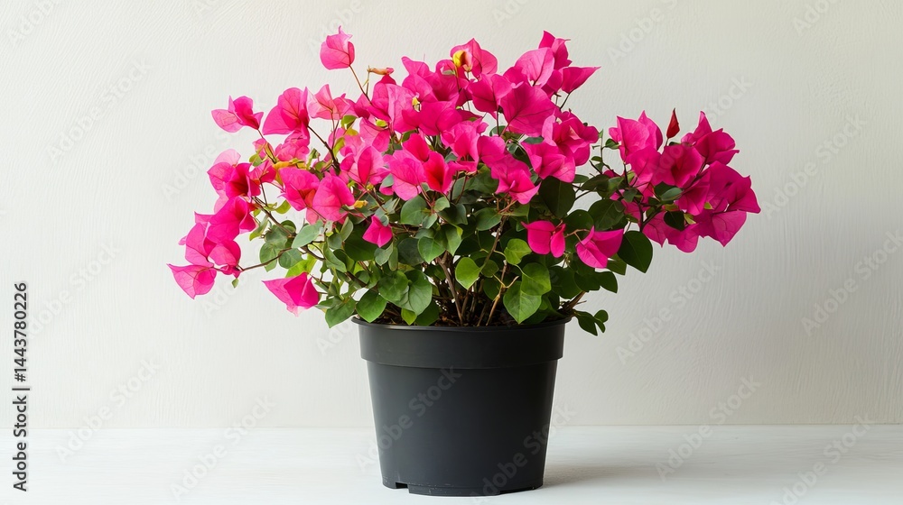 Vibrant Pink Bougainvillea Blooming in Black Pot Beautiful Lush Flowers Bright Summer Plant Home Decor Potted Plant Photography Garden Floral Image Bush Wall Life Life Vibrant Pink Bougainvillea Blooming in Black Pot Beautiful Lush Flowers Bright Summer Plant Home Decor Potted Plant Photography Garden Floral Image Bush Wall Life Life
