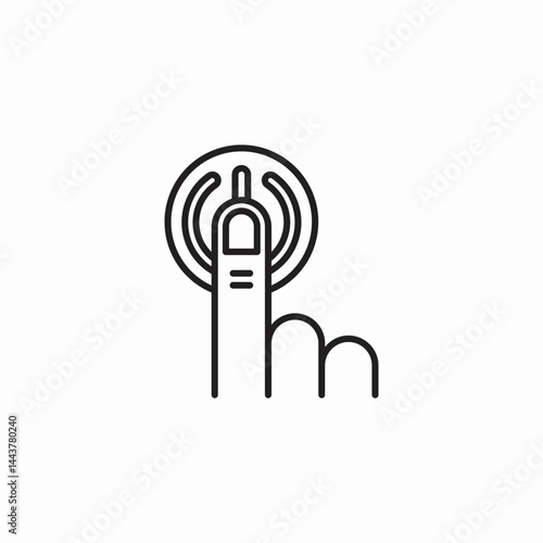touch interaction click icon sign vector