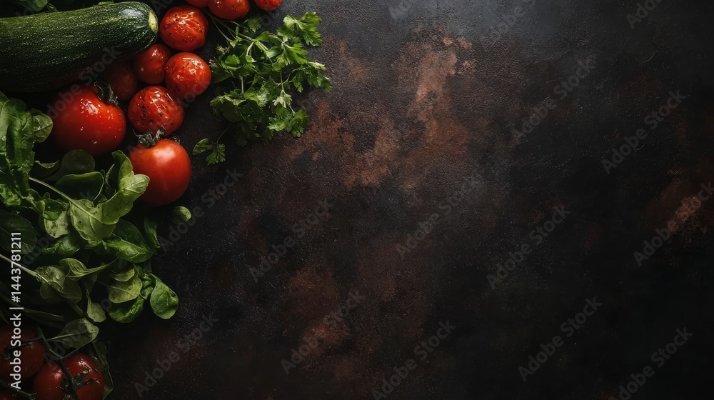 Raw, organic food menu. Healthy diet, text space. Raw, organic food menu. Healthy diet, text space.
