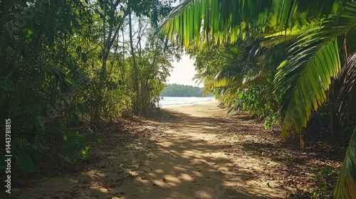 Costa Rican jungle trail.