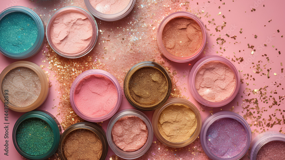Beauty product and cosmetics texture, makeup shimmer glitter, blush eyeshadow powder as abstract luxury cosmetic background art Beauty product and cosmetics texture, makeup shimmer glitter, blush eyeshadow powder as abstract luxury cosmetic background art