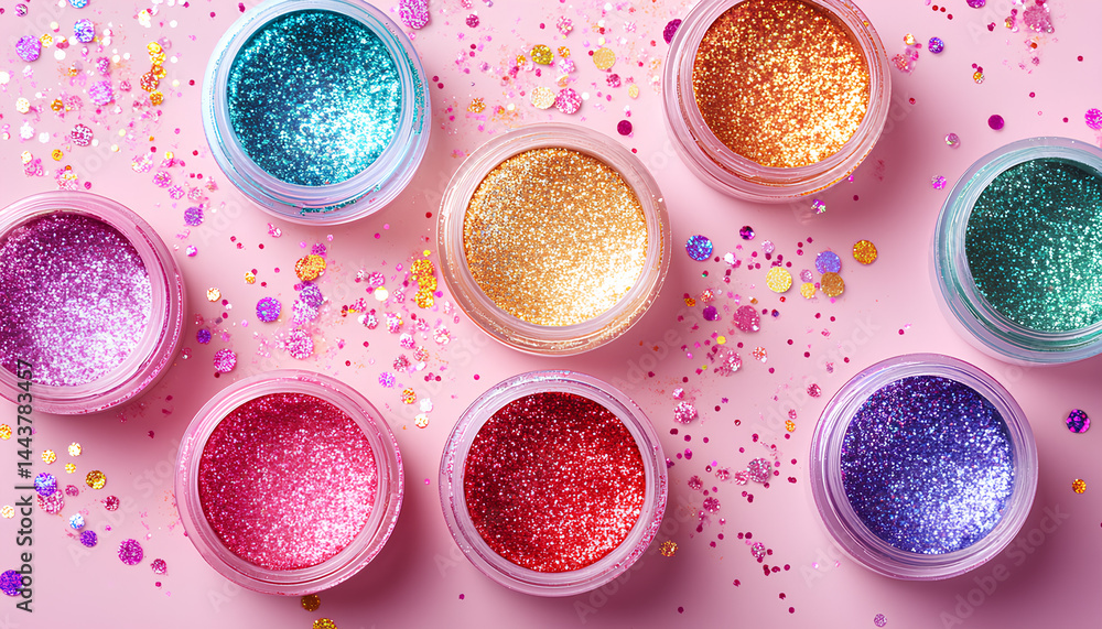 Beauty product and cosmetics texture, makeup shimmer glitter, blush eyeshadow powder as abstract luxury cosmetic background art