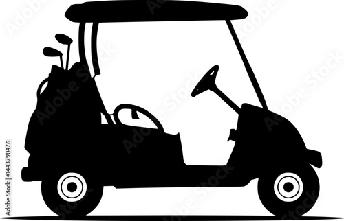 Mini golf car vector design
