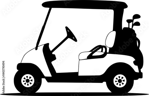 Mini golf car vector design
