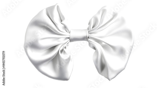 Obraz na płótnie Women's scrunchie hair band decorated with bow is isolated on a white background
w salonie
