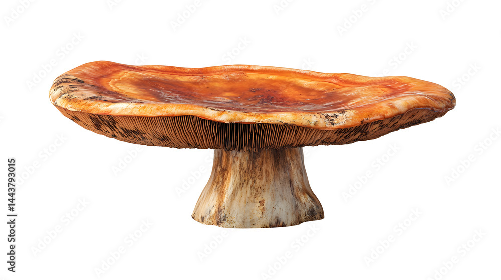 reishi mushroom isolated on white or transparent png