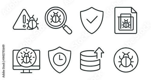 Set of icons for computer security